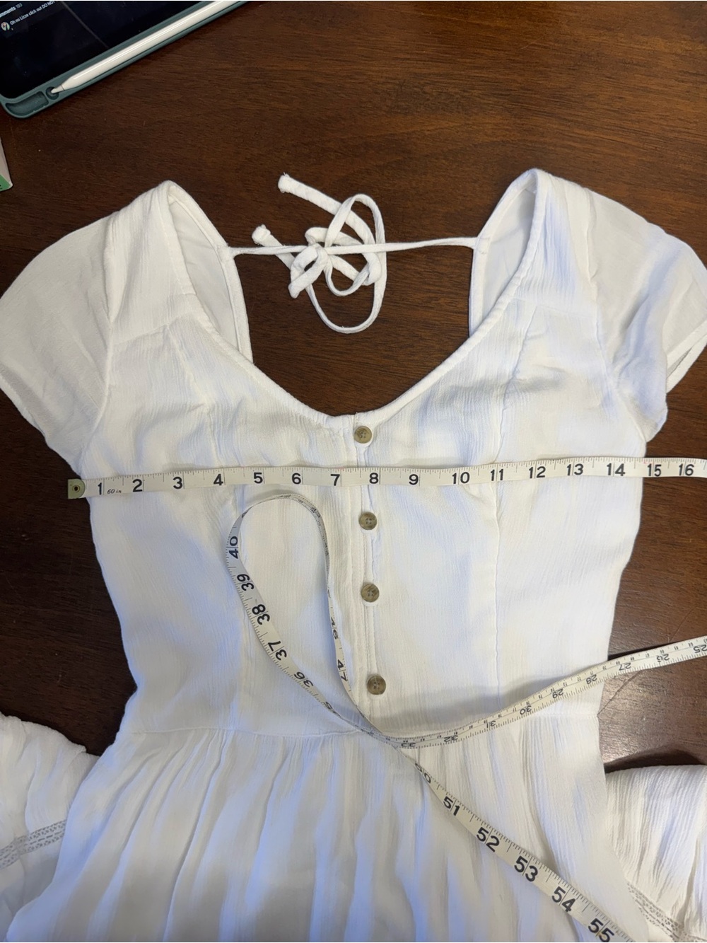 Hollister White Smocked Mini dress - Picture 6 of 8